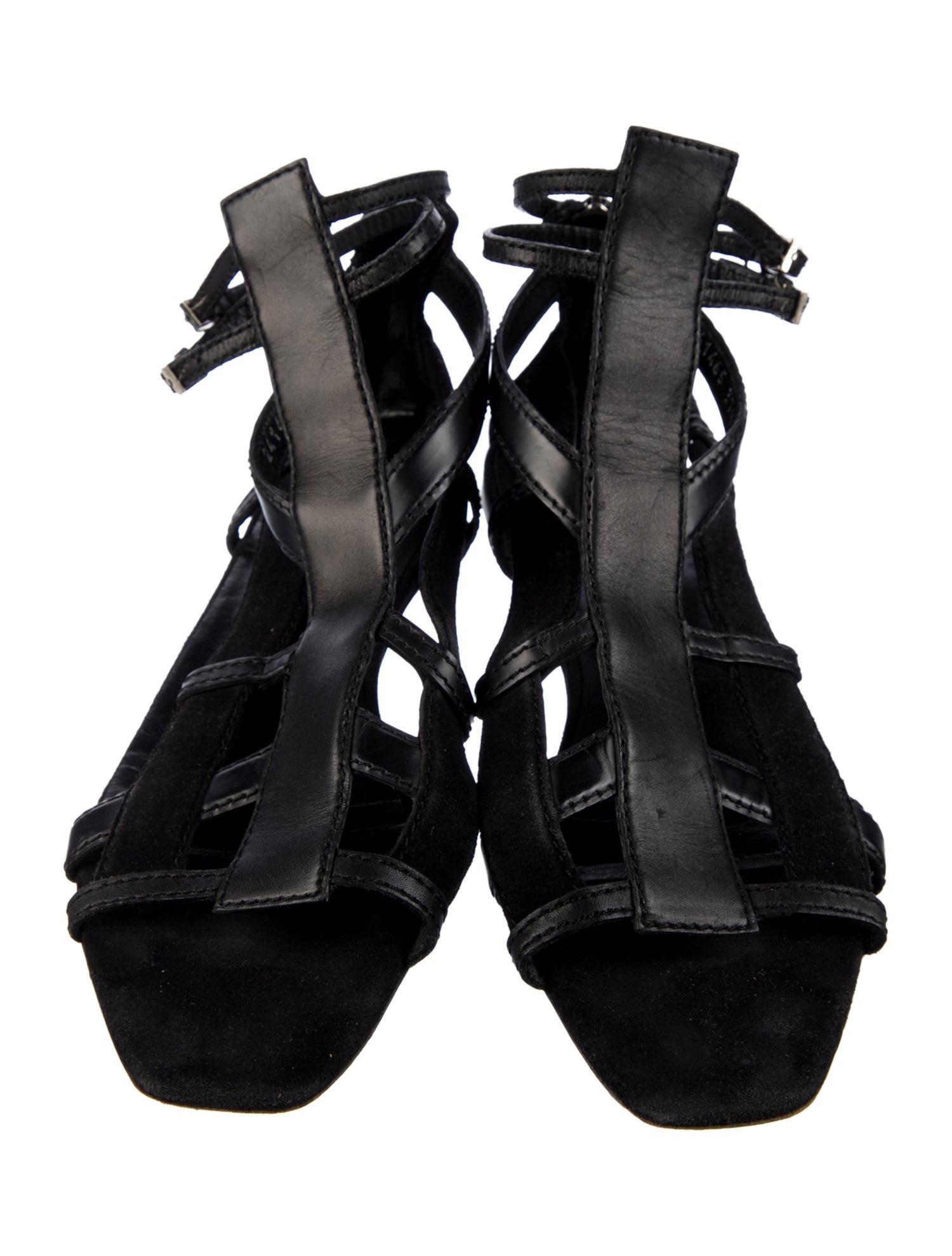 Gucci Leather Cutout Accent Gladiator Sandals